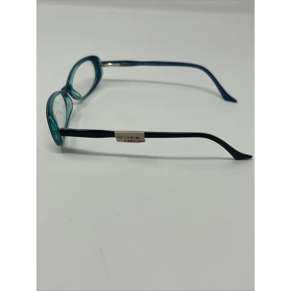 NWT Norman Childs POLISHED PAULA Eyeglass 49-18-135 Unisex Kid Black Blue Frames